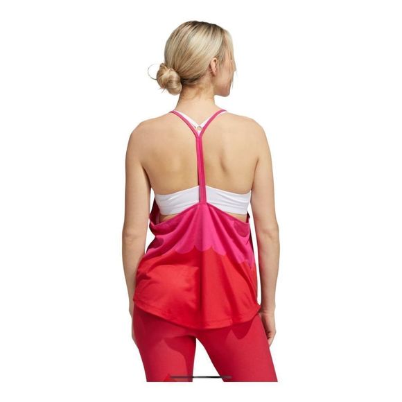 Adidas Marimekko women’s sports lightweight tank top in pink and vivid red sizeM - Picture 3 of 6